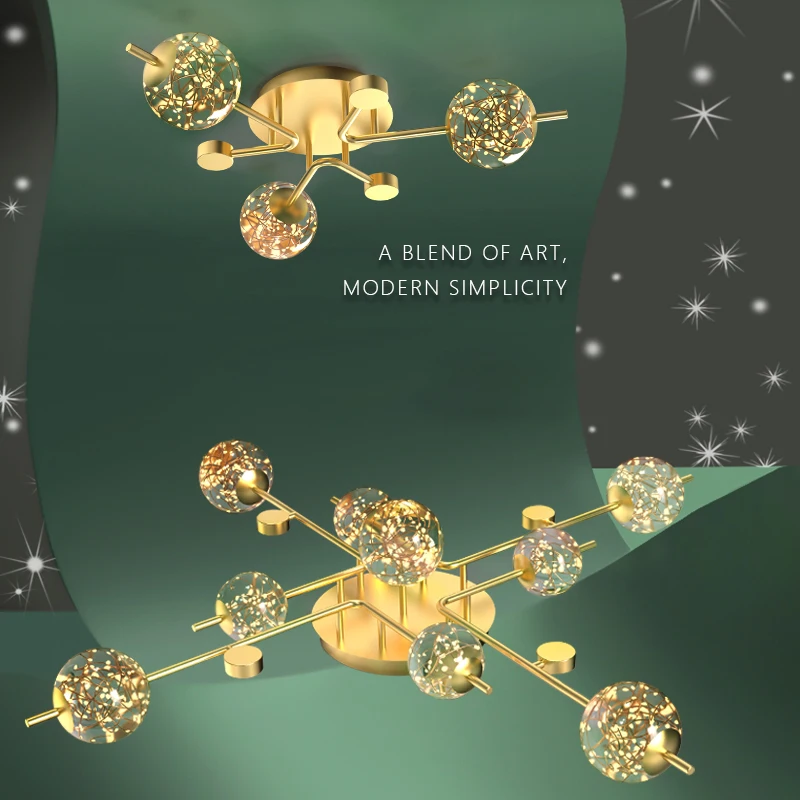 

Яркие светодиодный люстры со звездами, гостиная столовая подвесной светильник, украшение для романтической атмосферы, светильники из проз...