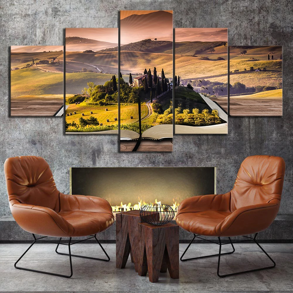 

Домашний декор HD картины печать на холсте 5 шт. Tuscpowerful Vstreet пейзаж гостиная декоративная картина в рамке