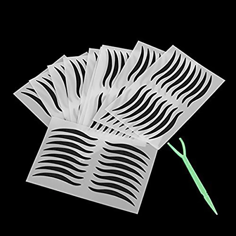 80 пар временные глаз макияж подводка для Стикеры век клейкая лента Тени Smoky