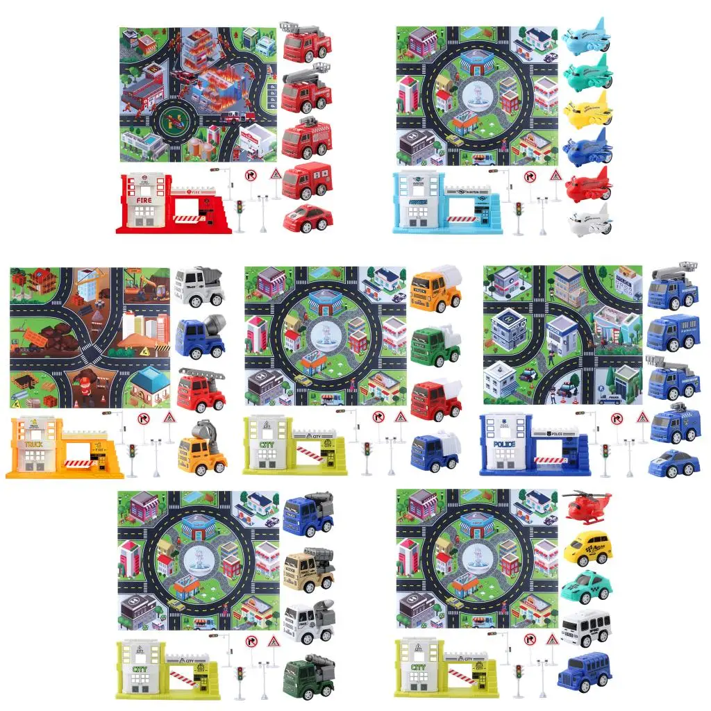 

Детский игровой коврик для игр с машинками