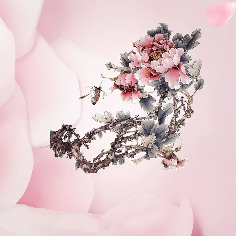 

Removable Body Art Tattoo Stickers Waterproof Plum Blossom Temporary Tattoo