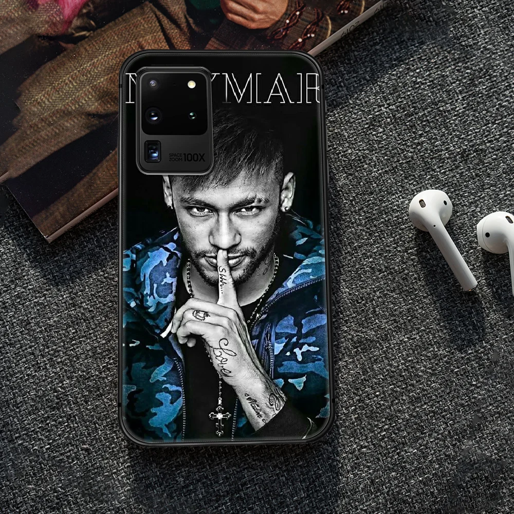 

Football star Neymar Phone Case Cover Hull For Samsung Galaxy S 6 7 8 9 10 e 20 edge uitra Note 8 9 10 plus black bumper luxury