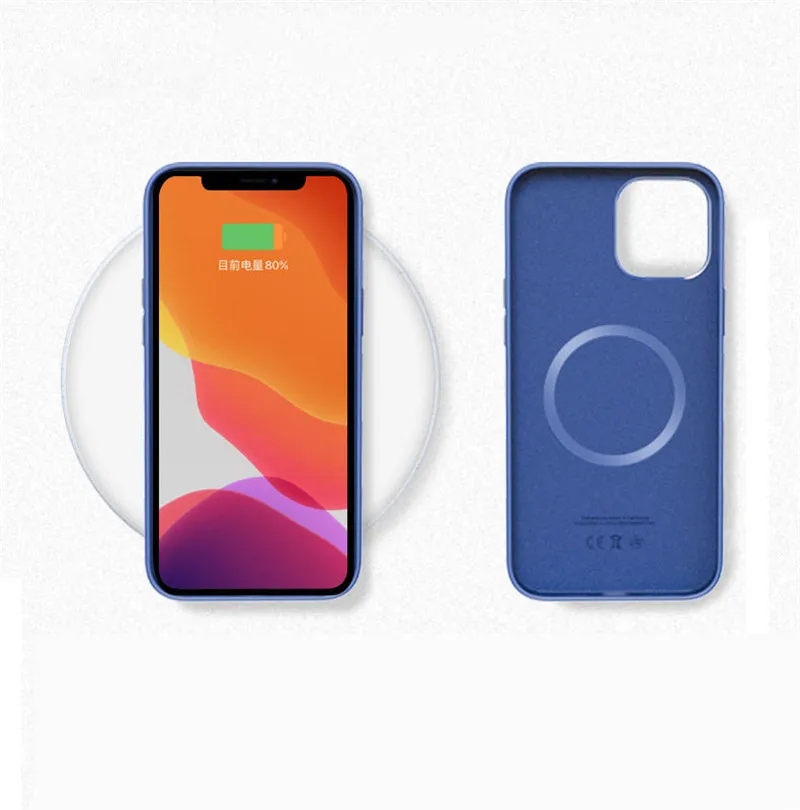

Suitable for iPhone 12 Pro Max Original Liquid Silicone Luxury Magnetic Wireless Charging Case Suitable for iPhone 12 Mini 12
