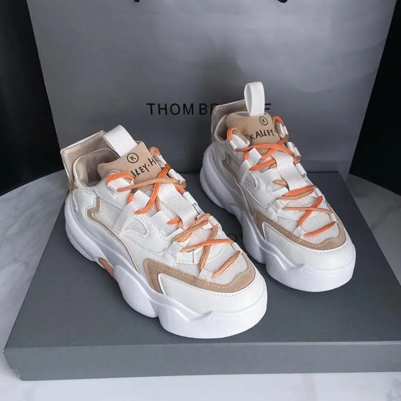 

2021 New Women's Spring Platform Shoes Chunky Sneakers Sports Shoes Comfort Casual High Sneaker Women Vulcanize Zapatos Mujer