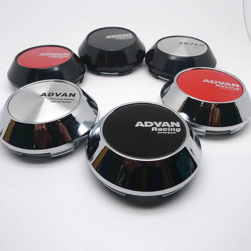 

4pcs 69mm For ADVAN RACING Wheel Center Cap Hubs Car Styling Emblem Badge Logo Rims Cover 45mm Stickers Accessories