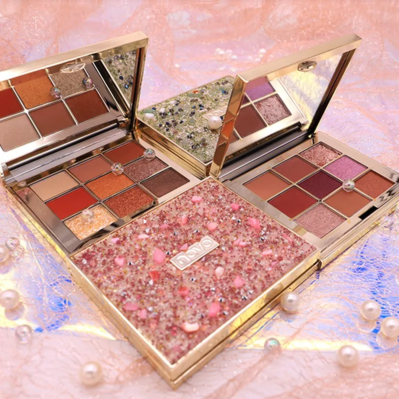 Роскошная Палитра теней для век водостойкая стойкая к размыванию отблеск