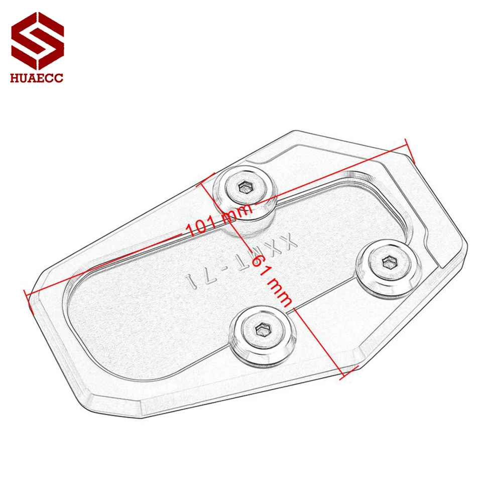

Motorcorss CNC Aluminum Side Stand Enlarge Kickstand Extension Plate Pad For BMW R1200RT R1200 RT 2014-2015