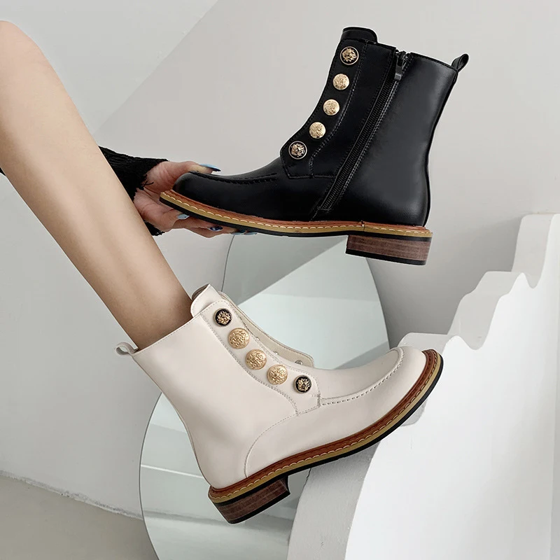

Женские осенние оригинальные ботильоны на платформе, женские модные повседневные ботинки на молнии, Женская Новая Привлекательная Роскошн...