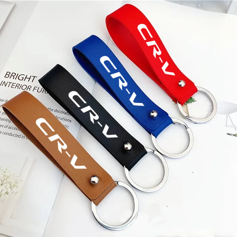 

For CRV PU Leather Keychain Men Women Car Key Strap Waist Wallet KeyChains