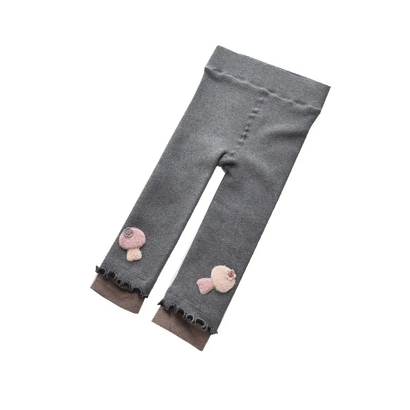 Новые зимние меховые леггинсы для девочек детские штаны бархатные утепленные