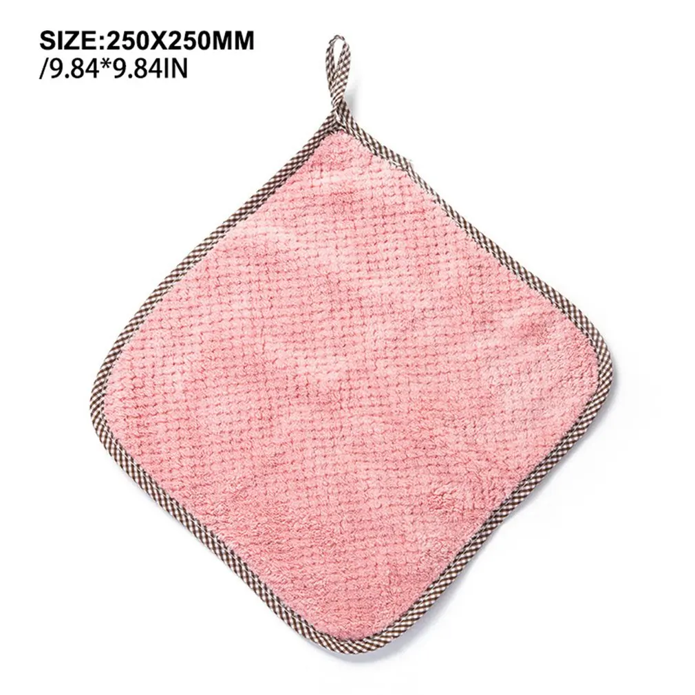 

1 Pc Kitchen Dish Towel Dish Cloth Kitchen Rag Non-Stick Oil Thickened Table Cleaning Cloth Absorbent Scourer Random Color