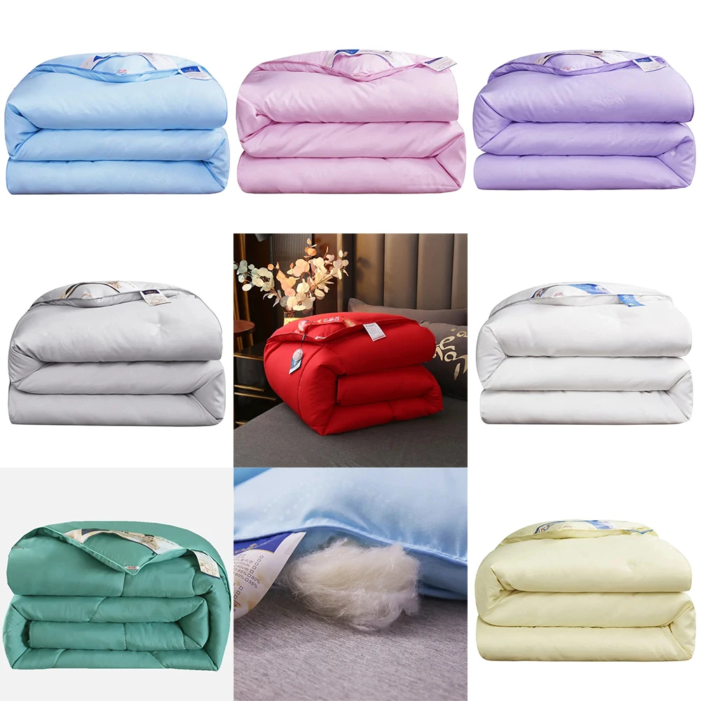 1 5-5 кг однотонное одеяло 100% шелк Тутовый утолщенное теплое зимнее весеннее и