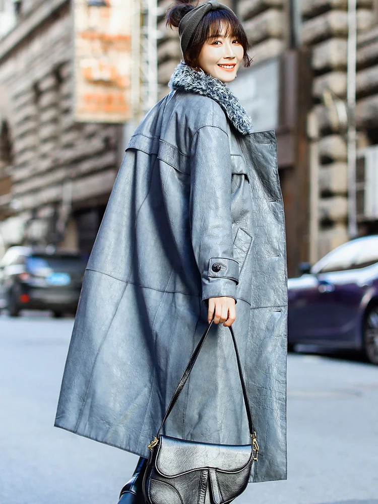 Куртка из натуральной кожи пальто овчины на утином пуху женская одежда 2020 зимнее