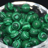fashion green synthesis peacock round malachite beads loose bead for jewelry making diy bracelet necklace 46810 mm