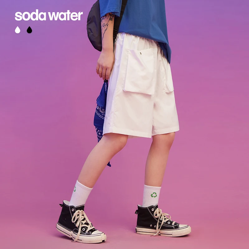 Шорты SODAWATER женские с эластичным поясом свободные черные быстросохнущие