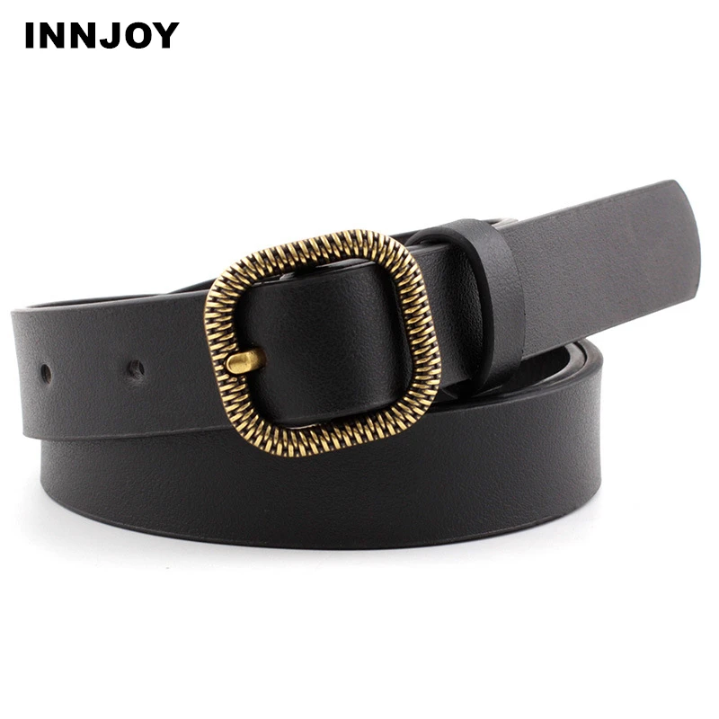 Женский широкий кожаный ремень черный красный белый коричневый декоративный