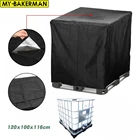 Черный защитный чехол с крышкой для резервуара для воды 1000 Iiters 210D контейнер IBC водонепроницаемый и Пыленепроницаемый Чехол Солнцезащитная ткань Оксфорд