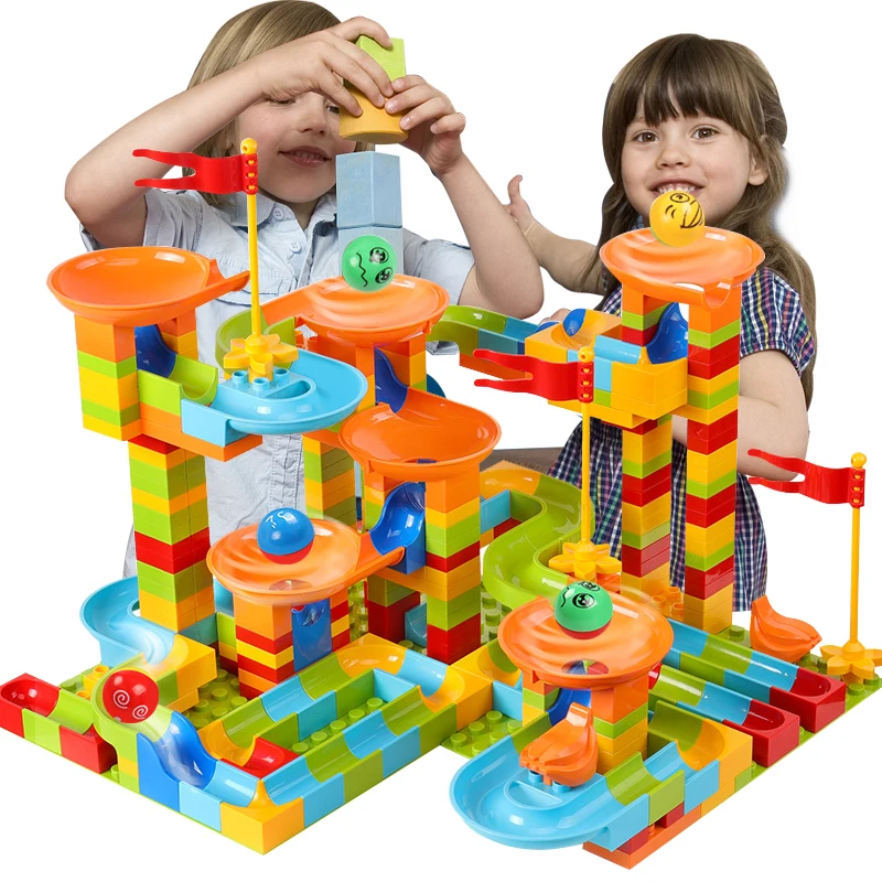Детский конструктор Marble Race Run совместимый с Duplo|Блочные конструкторы| |
