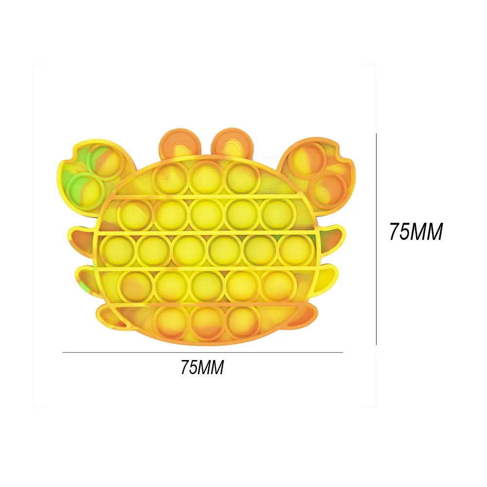 

Hot Toy Cartoon Crab Push Bubble Sensory Toys utism Needs Squishy Stress Reliever Anti Stress Toy Adult Children Toys