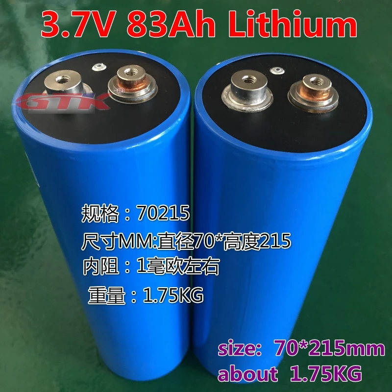 GTK cylinder 3,7 V 83Ah 85Ah 50Ah 10Ah литий-ионная батарея 3,7 V Lipo cells для 12V 24V 48V ebike трехколесная батарея для гольфа