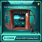 JUSTNAVI Авторадио для Mitsubishi Pajero V60 V68 V73 1999-2006 Tesla Style Carplay мультимедийный видеоплеер Android 10 IPS экран