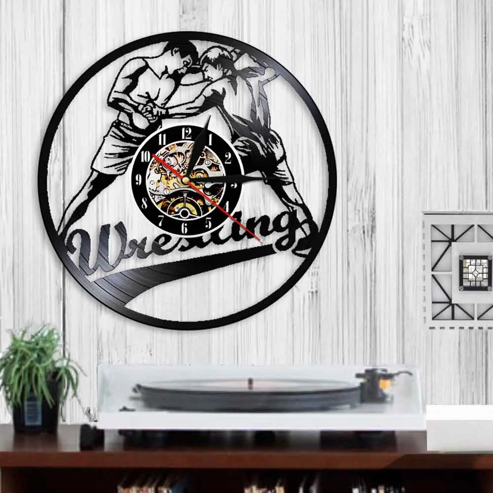 Винтажные настенные 3d-часы с виниловой пластиной современный дизайн боевые