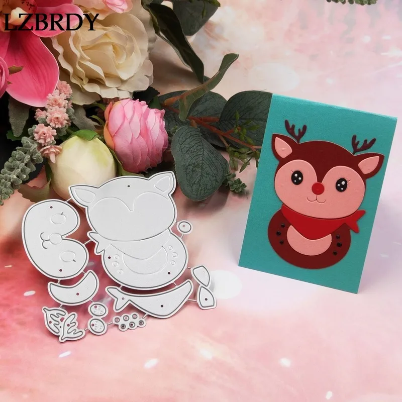 Мультфильм голова оленя Аватар тиснение металла резки штампы Alinacraft высечки для