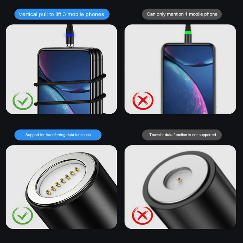 Oppselve магнитные кабели для быстрой зарядки iPhone 11 Pro Max X XS MAX XR 8 7 6 S 5A зарядное