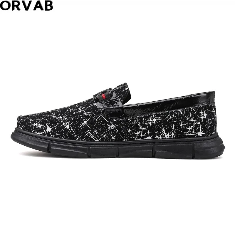 

Mens Shoes Casual Solid Slip-on Flat Loafers Men Breathable Lightweight Men Handmade Shoes Non-slip Wear-resistant Driving Shoes