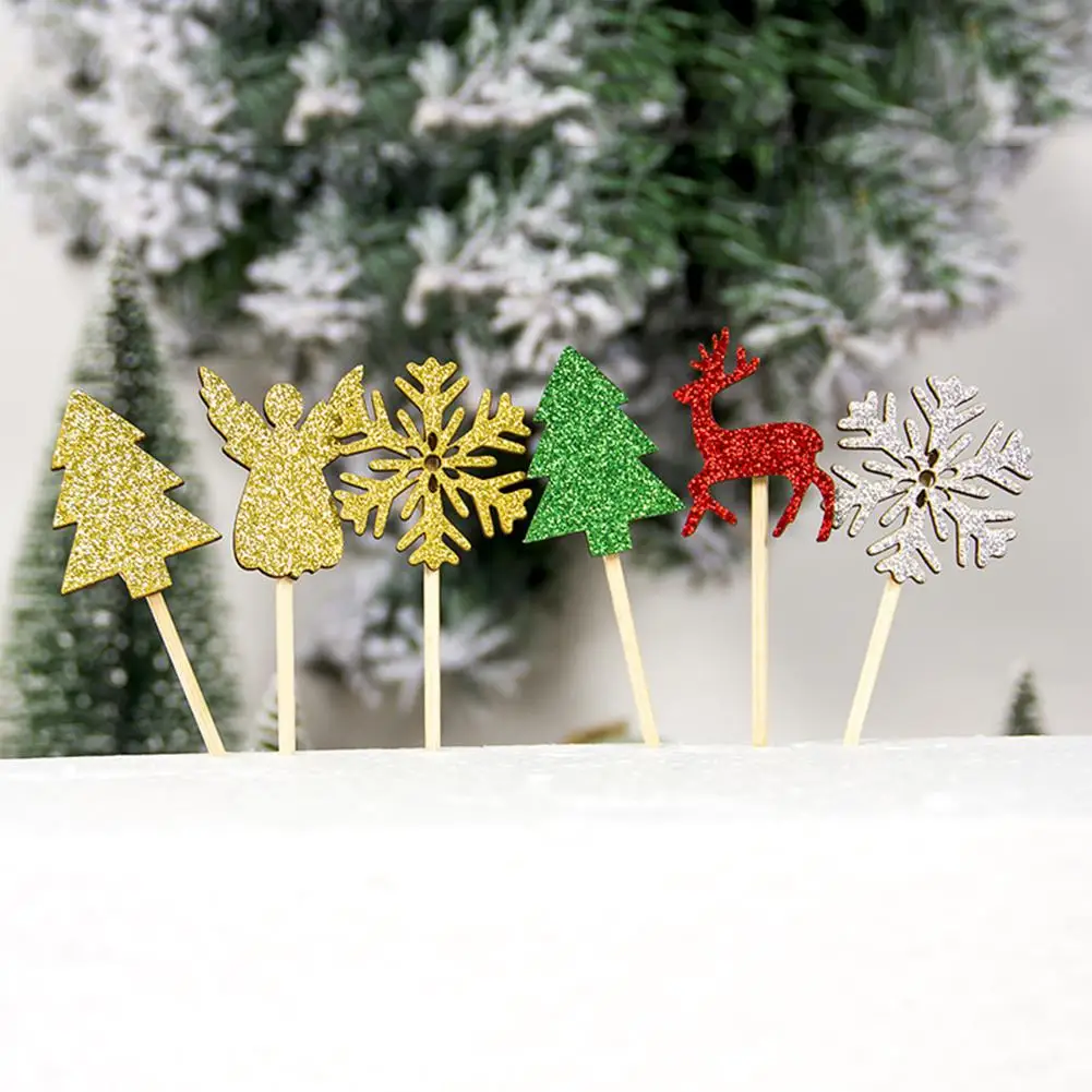 Рождественское украшение для торта серия с картами трехмерная деревянная