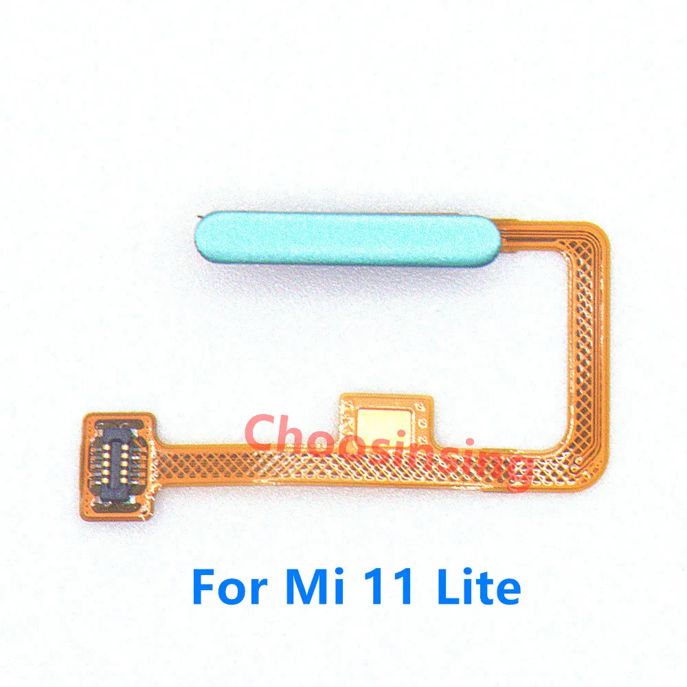 10 pcs/lot For Xiaomi Mi 11 Lite Repair Fingerprint Scanner ID Home Button Menu Return Key Sensor Flex Cable Replace Parts enlarge