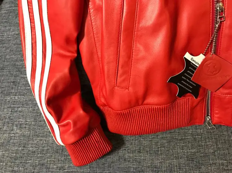 High quality couple woman genuine real sheepskin leather casual coat short jacket red black purple blue plus size xxxl 2xl 3xl