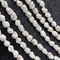 new natural stone beads irregular shape white turquoises beads for jewelry making diy bracelet necklace accessories for women