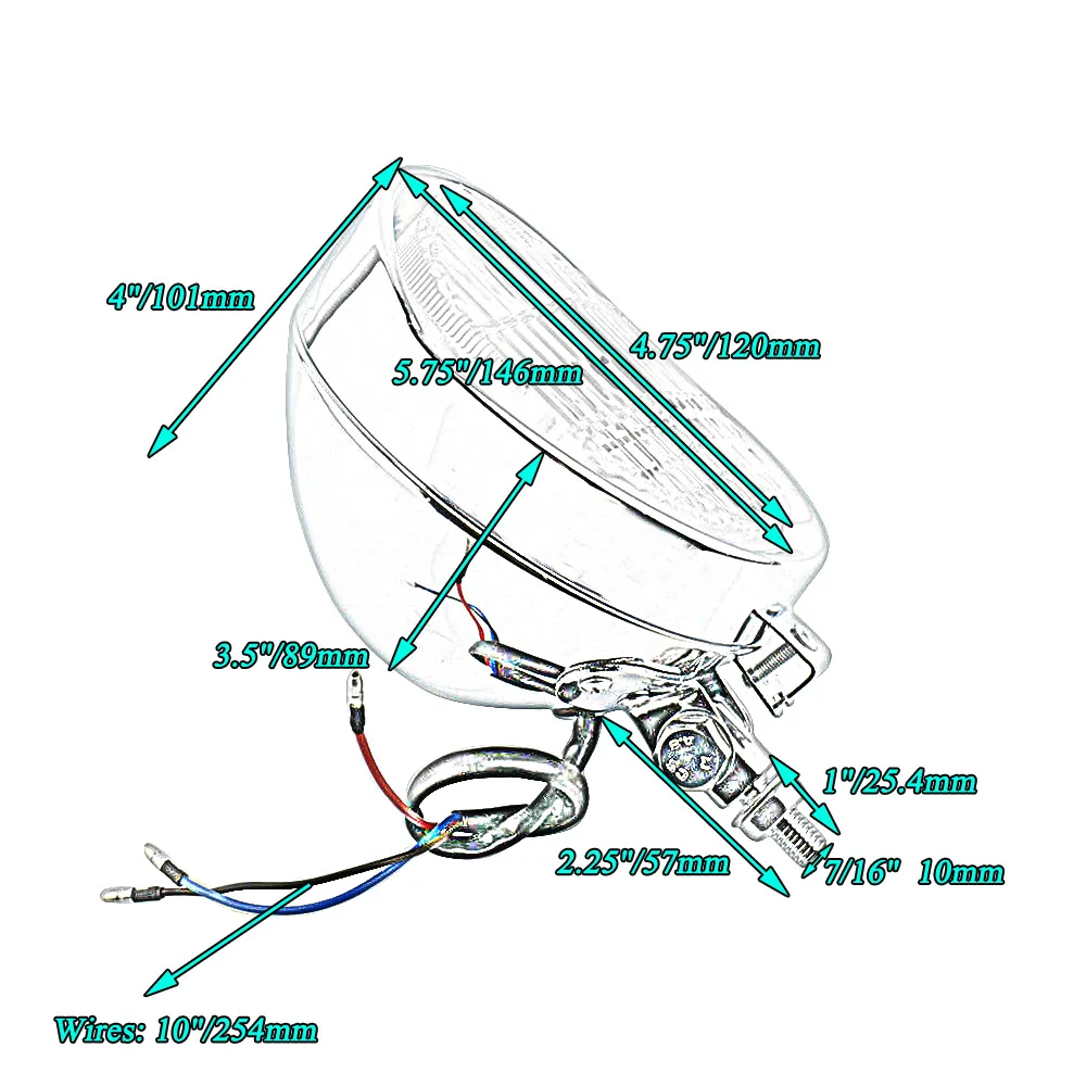 Галогенный налобный фонарь rcycle 5 75 дюйма с нижним креплением для Harley большинства