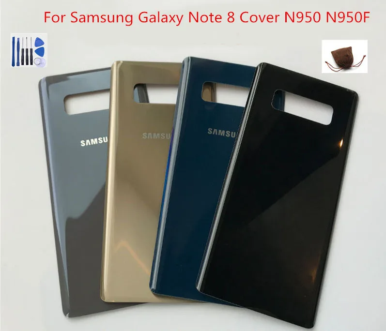 Задний стеклянный объектив для Galaxy Note 8 корпус аккумуляторной батареи серая