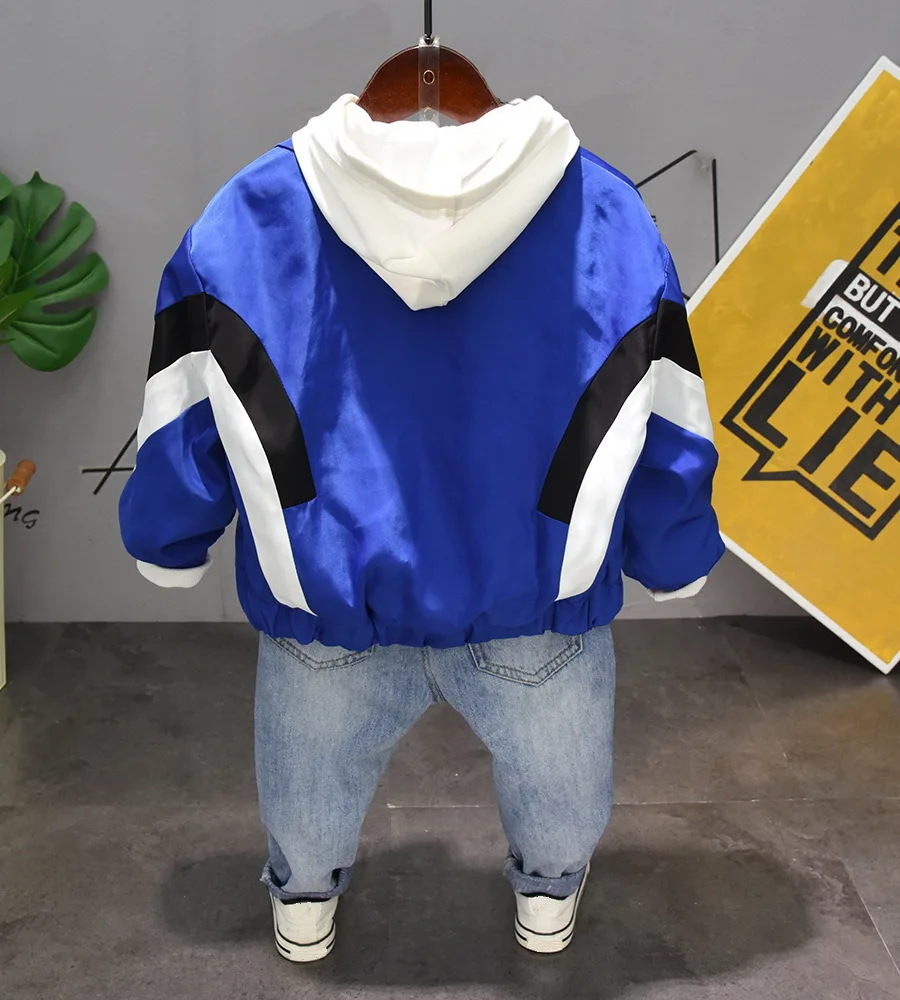 Baby Boys Spring Autumn Clothes Cotton Clothing Set For Kids Jackets +Hooded +Jeans 3pcs Fashion Children Sports Suit 2-6Y |