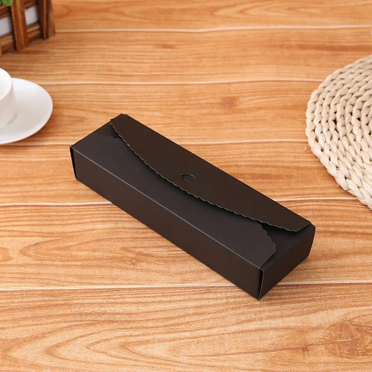 10 шт. Подарочная коробка из крафт-бумаги белый/черный/красный Макаруны длинная