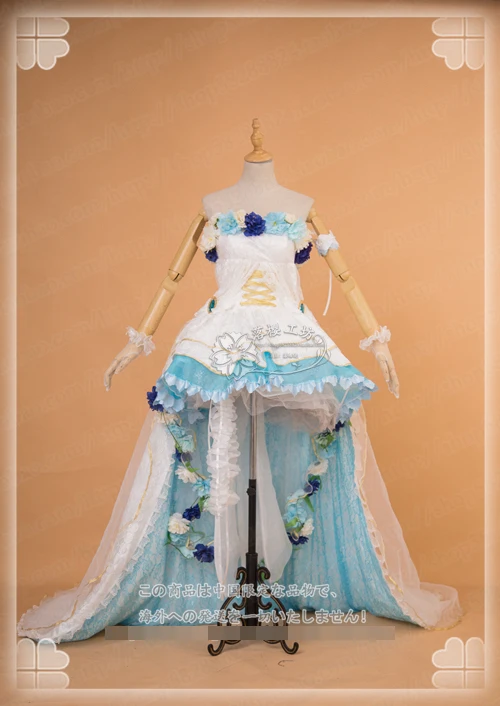 Аниме! Прекрасно! Солнечный свет! Женское свадебное платье с цветами Aqours белое