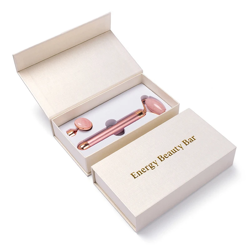 

2 In 1 Natural Jade Roller Gua Sha Set Facial Body Massager Roller Jade Stone Massage Set Face Lifting Beauty Massage Tool
