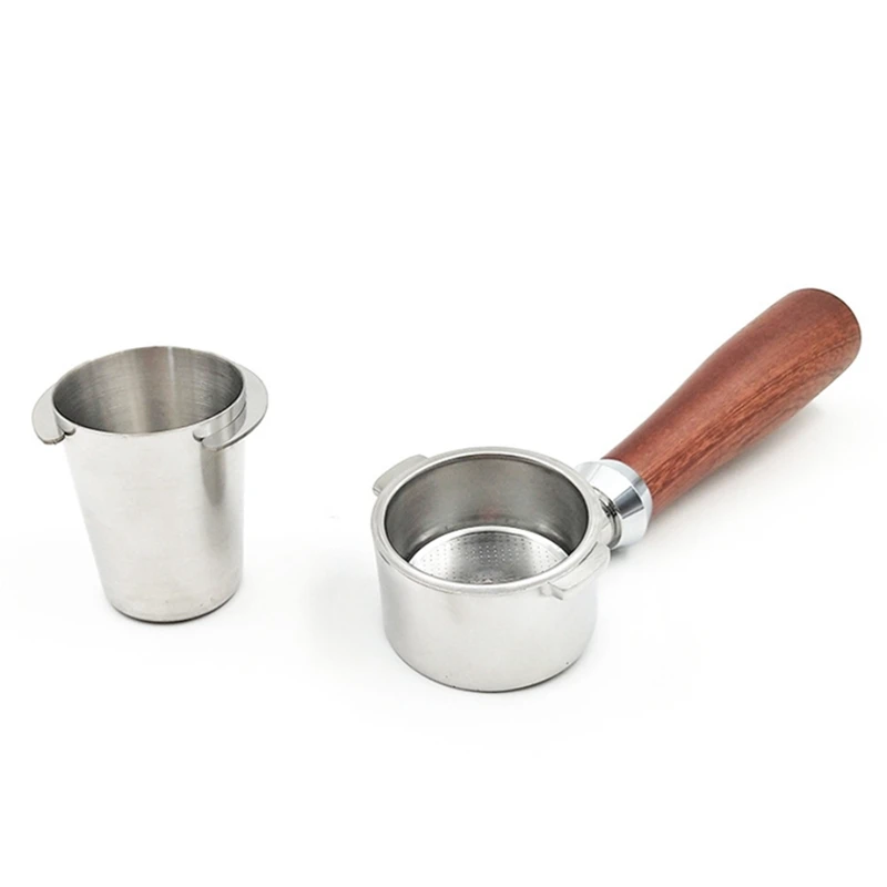 

51Mm Coffee Bottomless Portafilter,Dosing Cup Coffee Sniffing Mug Filter Basket Barista Tools Espresso Machine Accessory