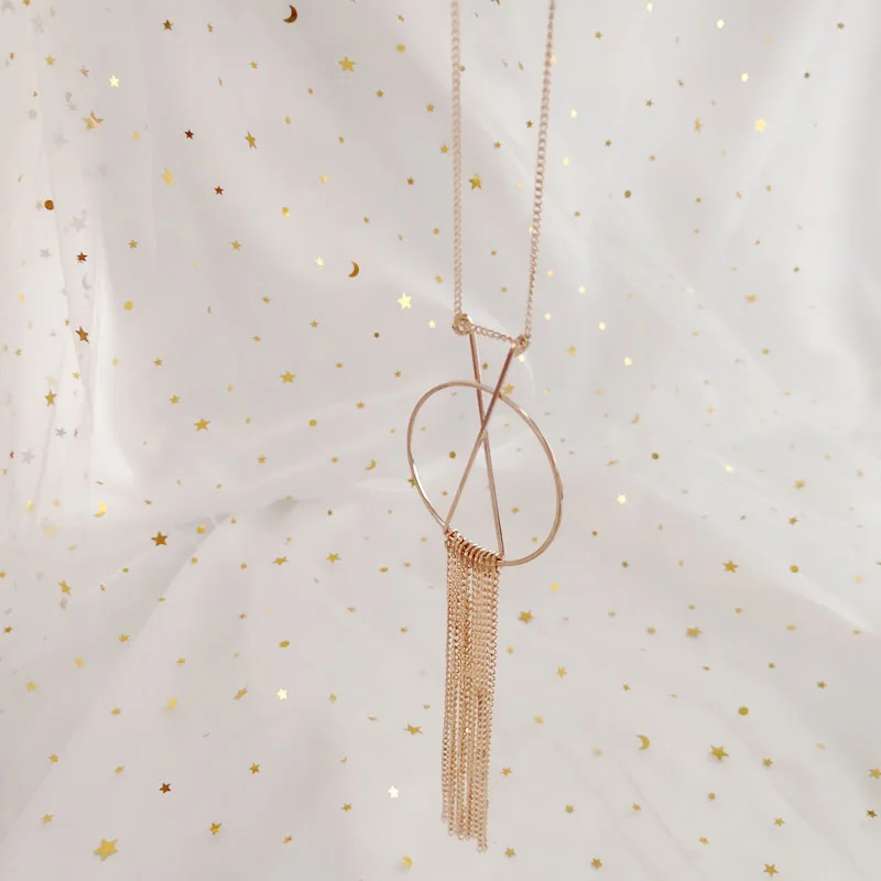 V054 бигбинг модные ювелирные изделия круглая цепь кисточка сердце длинная