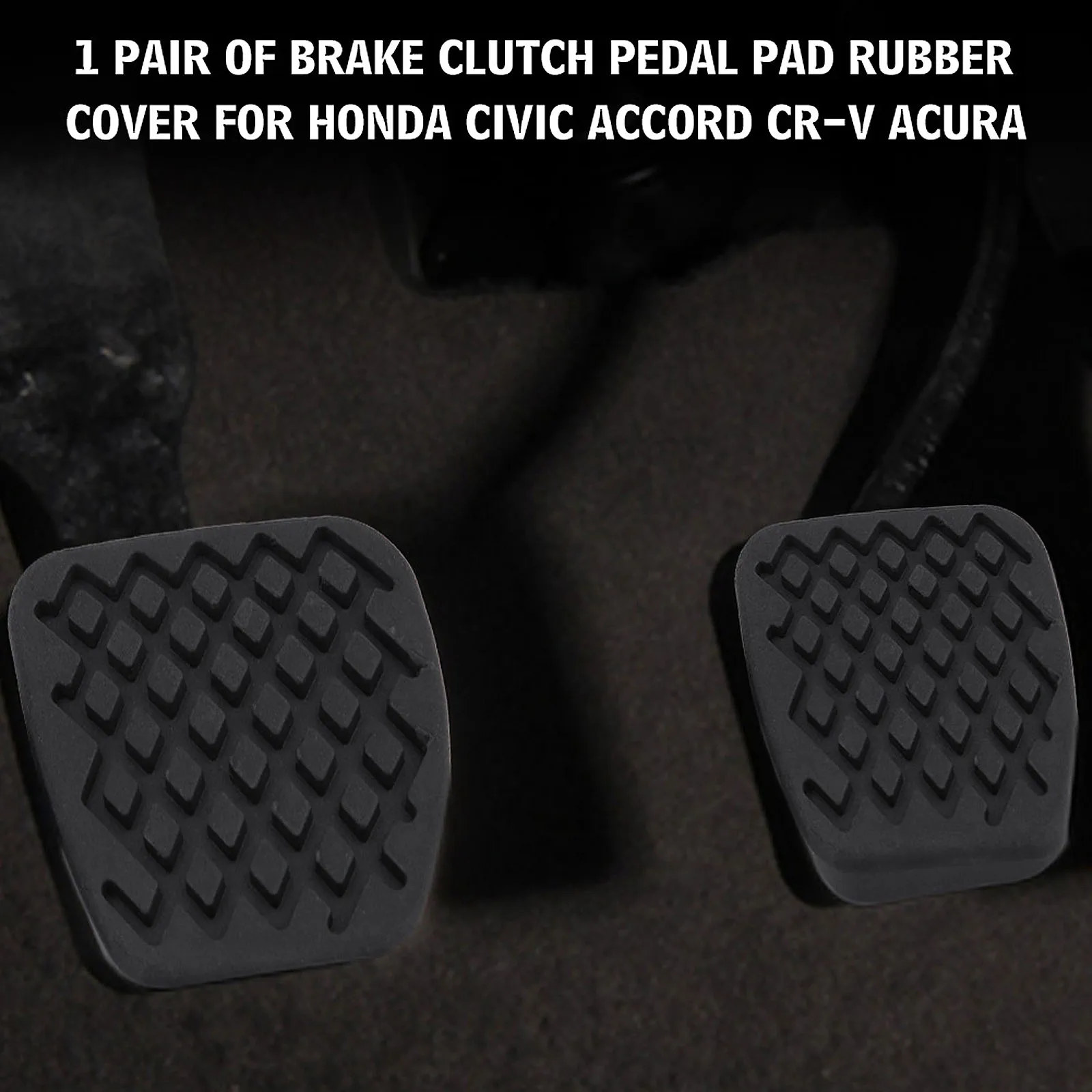 

Brake Clutch Pads Covers Anti-Wear Rubber Pads Auto Brake Clutch Pedals for Honda Manual Transmission Replacement 46545-SA5-000