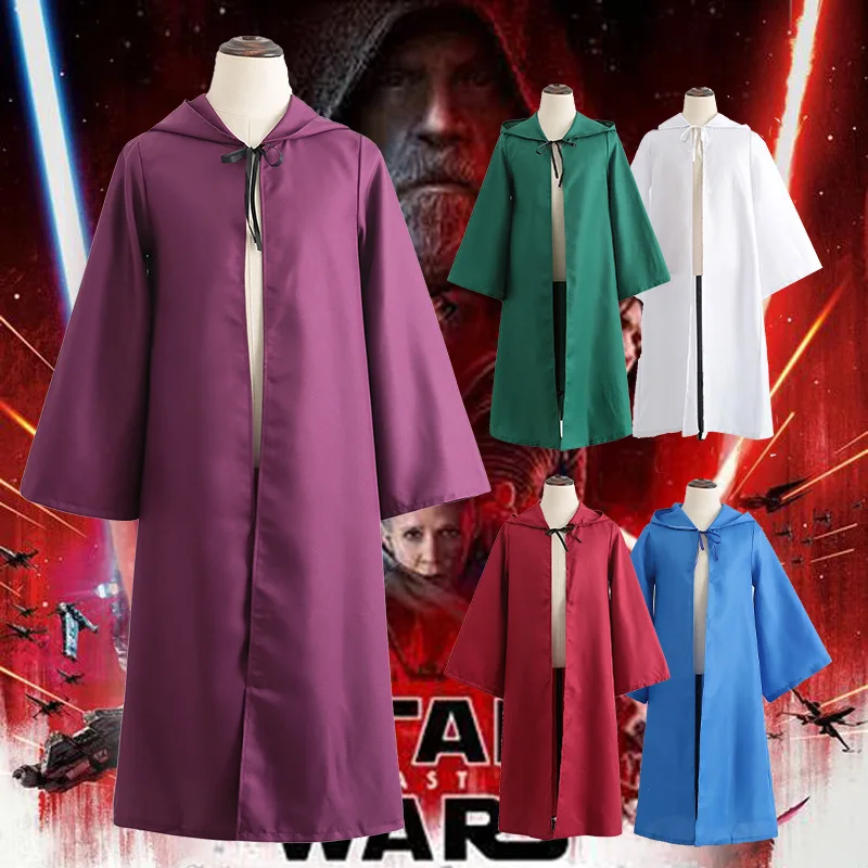 

7Colors Death Cosplay Cloak Halloween Costumes For Adults Kids Medieval Priest Coat Wizard Christian Suit
