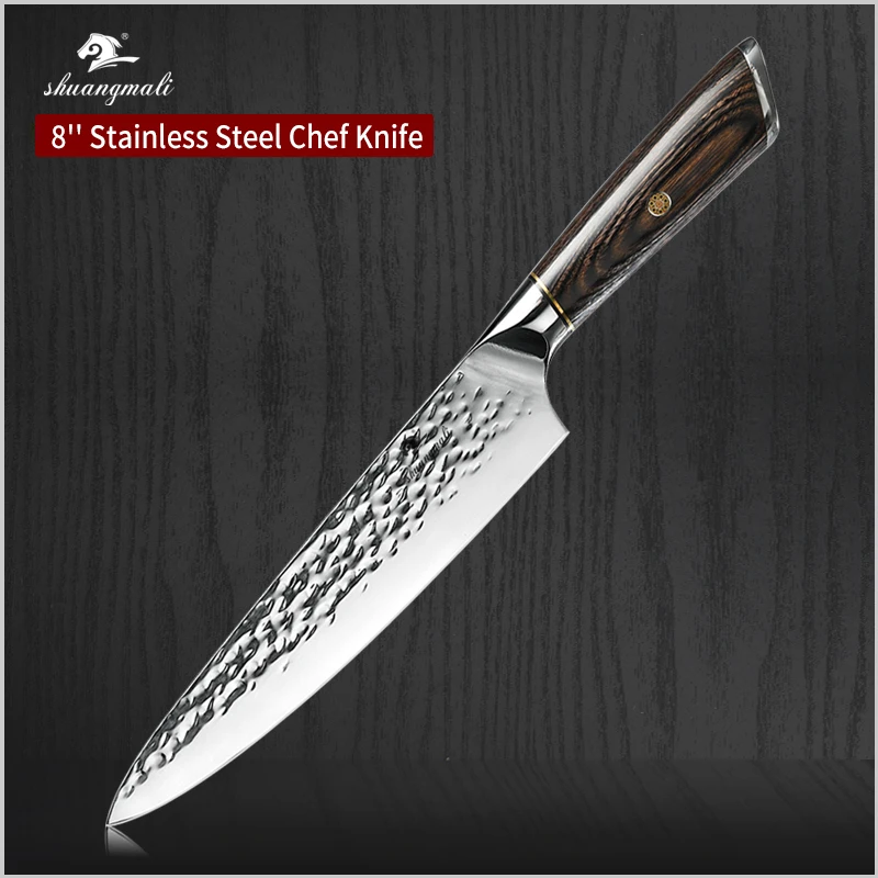 8 дюймов шеф повара Мясницкий кухонный нож из высокоуглеродистой нержавеющей
