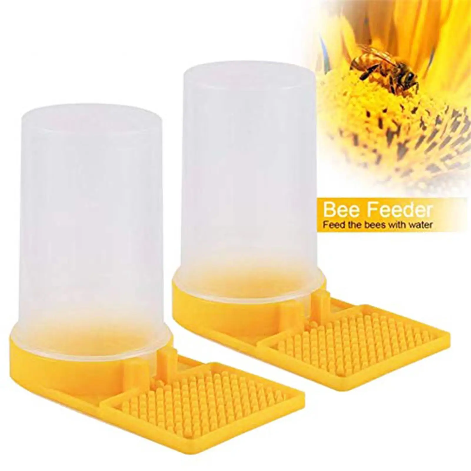 

HOT SALES！！！New Arrival 2Pcs Bee Water Feeder Beehive Beekeeping Drinking Dispenser Honey Feeding Bowl
