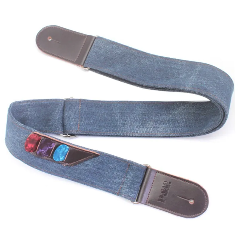 

Adjustable Leather Retro Style Leather Denim With Stringed Instruments Genuine Accessories Electric Guitar Strap