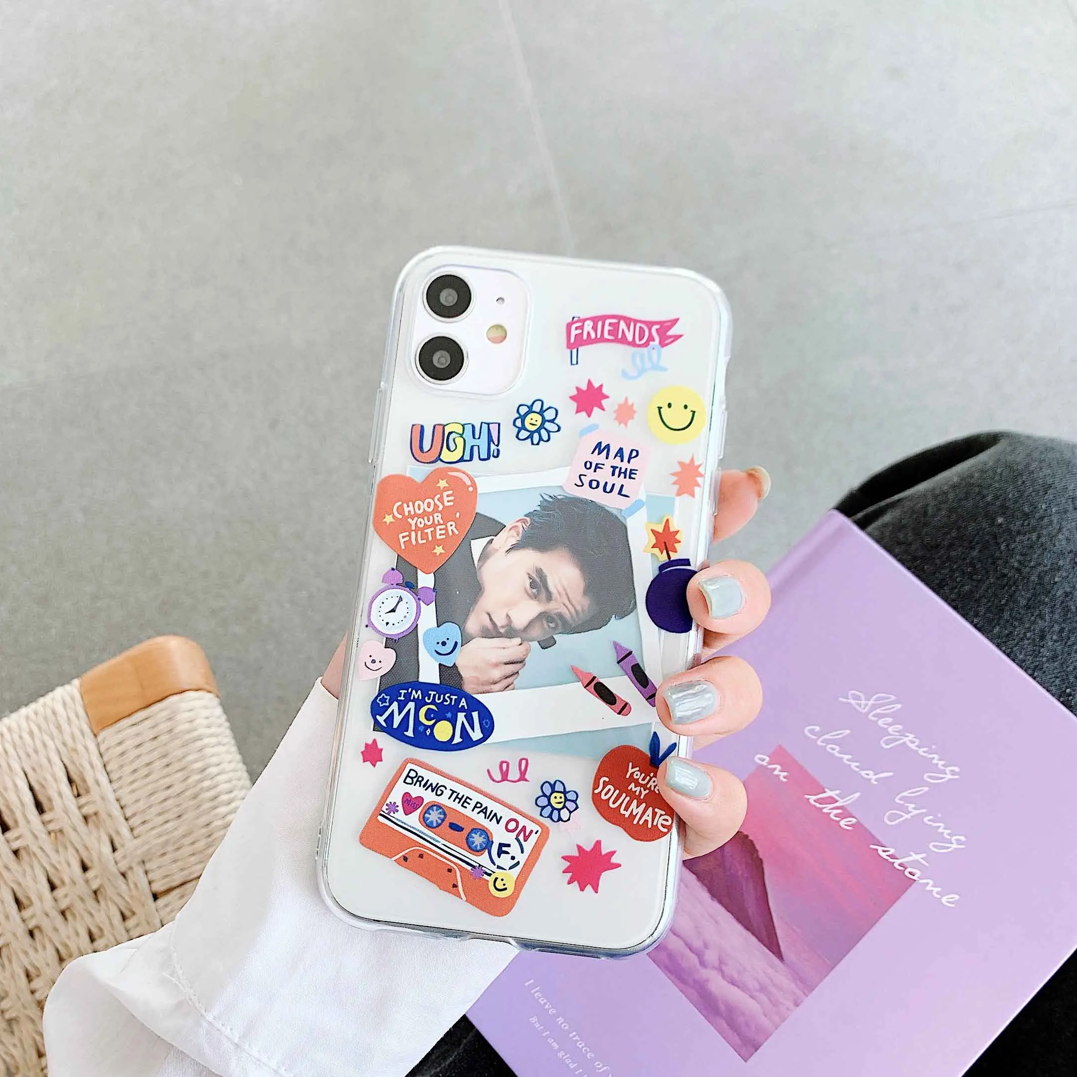 INS Korea photo phone case for iphone 11 12 13 Pro Max 7 8 plus case transparent tpu Idol for iphone X XSMAX XR cover coque back
