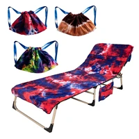 chaise lounge pool chair cover with side pockets freesooth lazy lounger beach towel for sun lounger pool sunbathing garden 2021