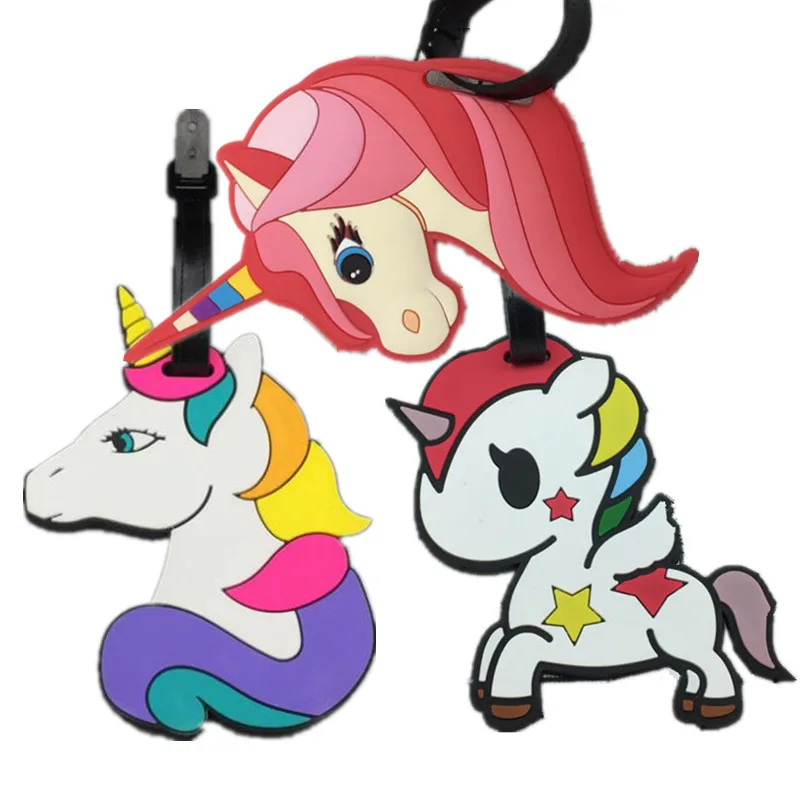 Корейские мягкие ПВХ бирки для багажа 10*7 см Мультяшные дорожные аксессуары милый