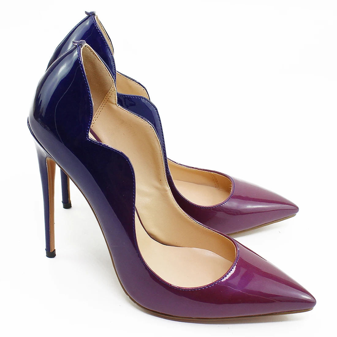 

Acedichy 2022 Spring/Autumn Wedding Shoes PU Mixed Gradient Colors talons hauts Pointed Toe Bridesmaid Stiletto Wave EU45 Pumps